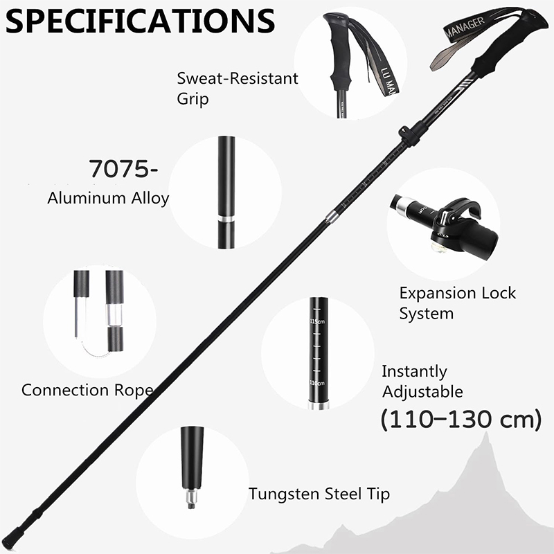 Ultralight Carbon Fiber Foldab - огляд і ціна Trekking Pole Carbon