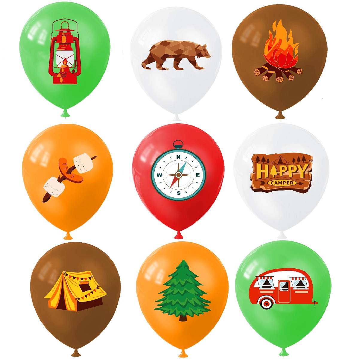 9pcs Happy Camping Balloon, Ou - огляд і ціна Outdoor Adventure Kit