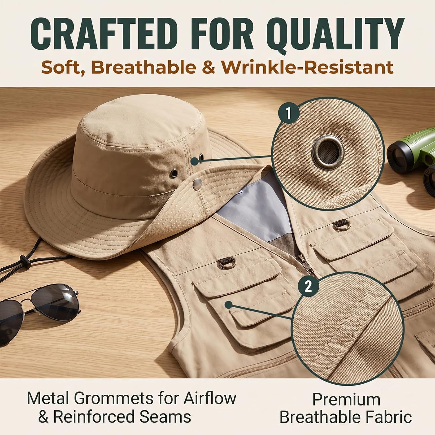 4 Pcs Men Safari Costume Set O - огляд і ціна Zoo Outdoor Adventure Set